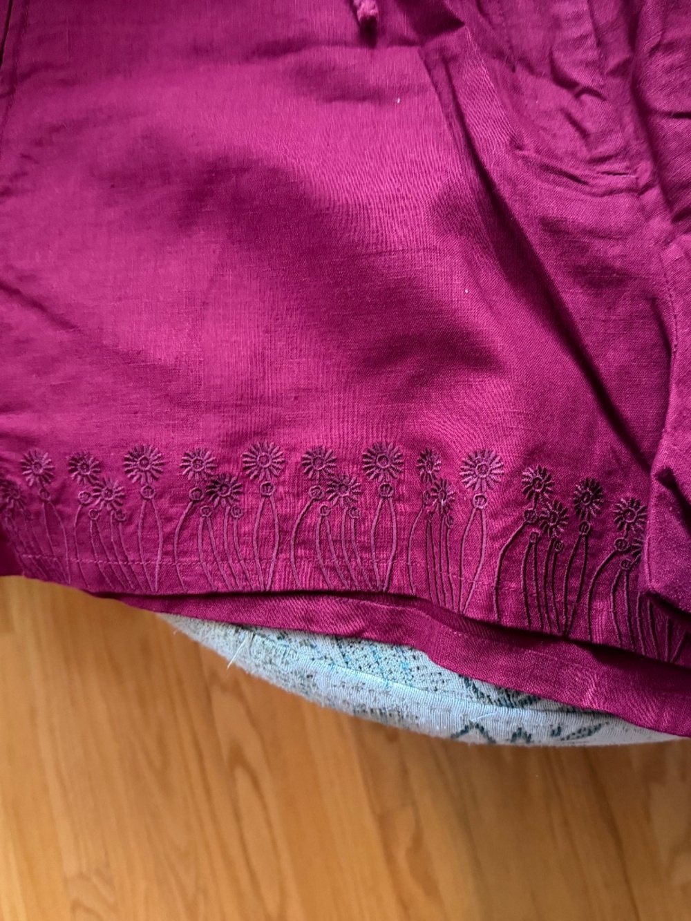 Burgundy Cotton Linen Shorts by Reitman’s - size 15 - Picture 2 of 5